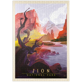 Darstellung des Puzzle-Motivs Zion National Park: Ringtail, Vintage Poster – Puzzleteile: 1000