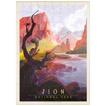 puzzleplate Zion National Park: Ringtail, Vintage Poster 100 Puzzle