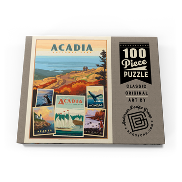 Acadia National Park: Collage Print, Vintage Poster 100 Puzzle Schachtel Ansicht3