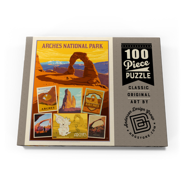 Arches National Park: Collage Print, Vintage Poster 100 Puzzle Schachtel Ansicht3