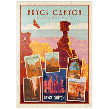 puzzleplate Bryce Canyon National Park: Collage Print, Vintage Poster 1000 Puzzle