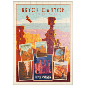 Darstellung des Puzzle Motivs Bryce Canyon National Park: Collage Print, Vintage Poster - Puzzleteile: 100