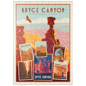 Darstellung des Puzzle Motivs Bryce Canyon National Park: Collage Print, Vintage Poster - Puzzleteile: 200