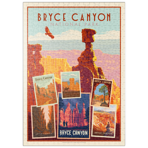 puzzleplate Bryce Canyon National Park: Collage Print, Vintage Poster 500 Puzzle
