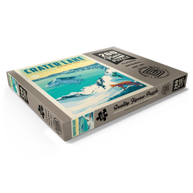 Darstellung des Puzzle Motivs Crater Lake National Park: Winter Fox, Vintage Poster - Puzzleteile: 200