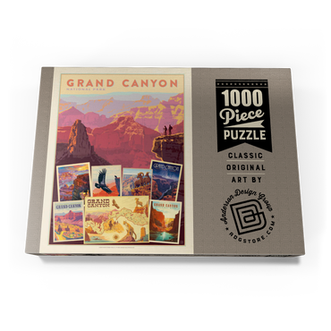 Grand Canyon National Park: Collage Print, Vintage Poster 1000 Puzzle Schachtel Ansicht3