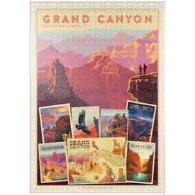 Darstellung des Puzzle-Motivs Grand Canyon National Park: Collage Print, Vintage Poster – Puzzleteile: 1000