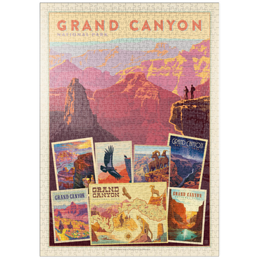 puzzleplate Grand Canyon National Park: Collage Print, Vintage Poster 1000 Puzzle