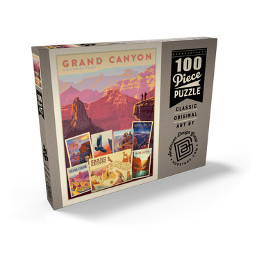 Grand Canyon National Park: Collage Print, Vintage Poster 100 Puzzle Schachtel Ansicht2