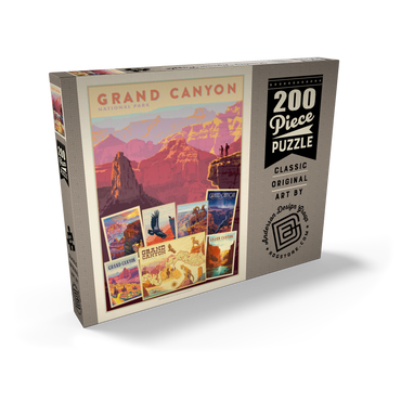 Grand Canyon National Park: Collage Print, Vintage Poster 200 Puzzle Schachtel Ansicht2