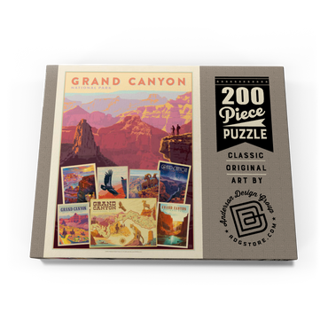 Grand Canyon National Park: Collage Print, Vintage Poster 200 Puzzle Schachtel Ansicht3