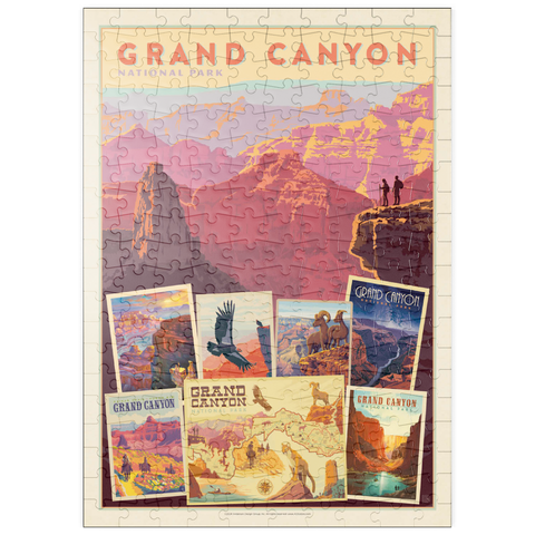 puzzleplate Grand Canyon National Park: Collage Print, Vintage Poster 200 Puzzle