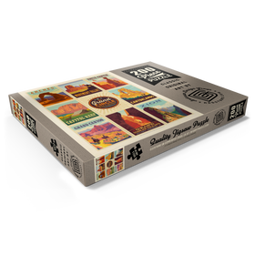 Darstellung des Puzzle Motivs Grand Circle National-Parks: Multi-Image Design, Vintage Poster - Puzzleteile: 200