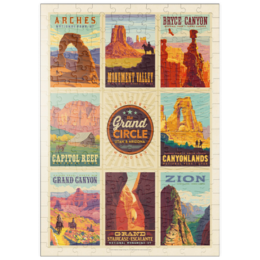puzzleplate Grand Circle National-Parks: Multi-Image Design, Vintage Poster 200 Puzzle
