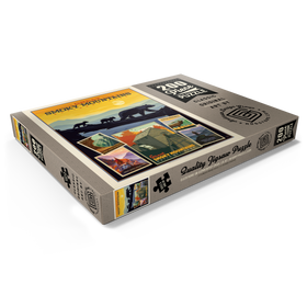 Darstellung des Puzzle Motivs Great Smoky Mountains National Park: Collage Print, Vintage Poster - Puzzleteile: 200