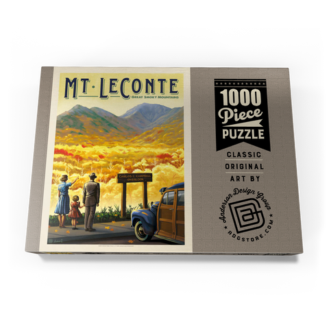 Great Smoky Mountains National Park: Mt. LeConte, Vintage Poster 1000 Puzzle Schachtel Ansicht3