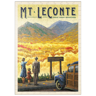 puzzleplate Great Smoky Mountains National Park: Mt. LeConte, Vintage Poster 200 Puzzle