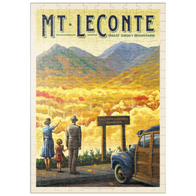 Darstellung des Puzzle Motivs Great Smoky Mountains National Park: Mt. LeConte, Vintage Poster - Puzzleteile: 200