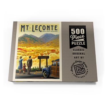 Great Smoky Mountains National Park: Mt. LeConte, Vintage Poster 500 Puzzle Schachtel Ansicht3