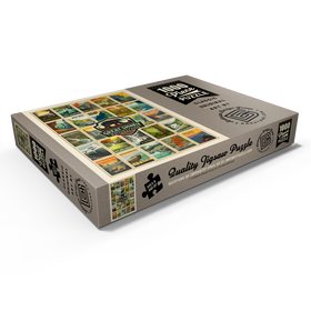 Darstellung des Puzzle Motivs Great Smoky Mountains National Park: Multi-Image-Print, Vintage Poster - Puzzleteile: 1000