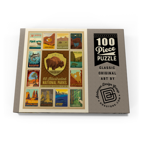 National Parks Collector Series  - Edition 1, Vintage Poster 100 Puzzle Schachtel Ansicht3