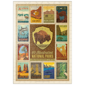 Darstellung des Puzzle Motivs National Parks Collector Series  - Edition 1, Vintage Poster - Puzzleteile: 200
