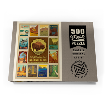 National Parks Collector Series  - Edition 1, Vintage Poster 500 Puzzle Schachtel Ansicht3