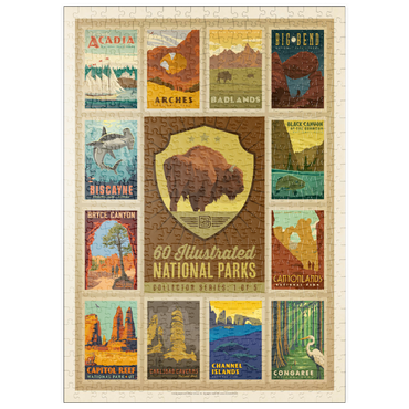 puzzleplate National Parks Collector Series  - Edition 1, Vintage Poster 500 Puzzle