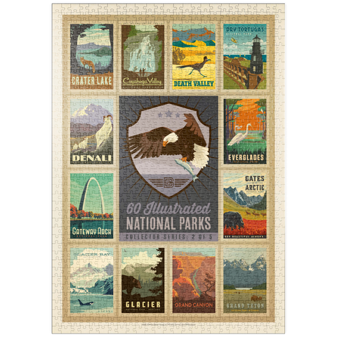 puzzleplate National Parks Collector Series  - Edition 2, Vintage Poster 1000 Puzzle