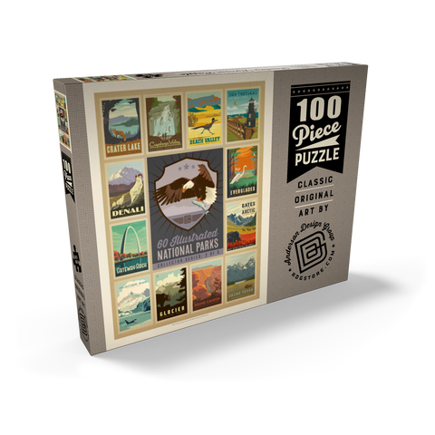 National Parks Collector Series  - Edition 2, Vintage Poster 100 Puzzle Schachtel Ansicht2