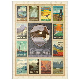 Darstellung des Puzzle Motivs National Parks Collector Series  - Edition 2, Vintage Poster - Puzzleteile: 200