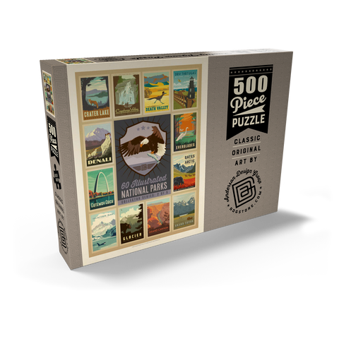 National Parks Collector Series  - Edition 2, Vintage Poster 500 Puzzle Schachtel Ansicht2