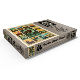 Alternative Darstellung des Puzzle-Motivs National Parks Collector Series  - Edition 3, Vintage Poster – Puzzleteile: 1000