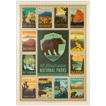 puzzleplate National Parks Collector Series  - Edition 3, Vintage Poster 1000 Puzzle