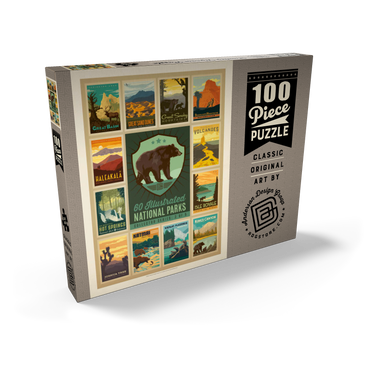 National Parks Collector Series  - Edition 3, Vintage Poster 100 Puzzle Schachtel Ansicht2
