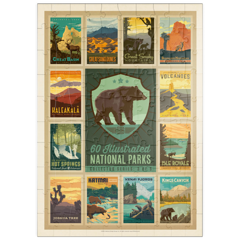 puzzleplate National Parks Collector Series  - Edition 3, Vintage Poster 100 Puzzle