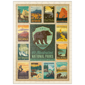 Darstellung des Puzzle Motivs National Parks Collector Series  - Edition 3, Vintage Poster - Puzzleteile: 200