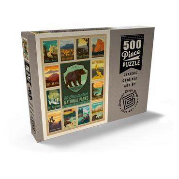 National Parks Collector Series  - Edition 3, Vintage Poster 500 Puzzle Schachtel Ansicht2