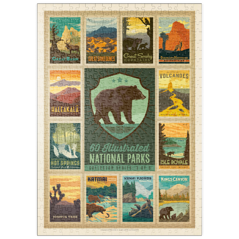 puzzleplate National Parks Collector Series  - Edition 3, Vintage Poster 500 Puzzle