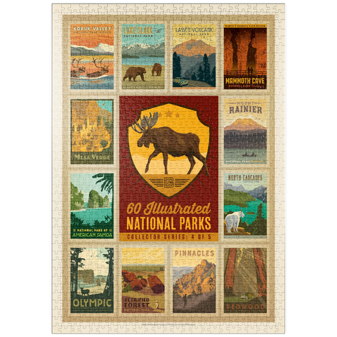 puzzleplate National Parks Collector Series  - Edition 4, Vintage Poster 1000 Puzzle