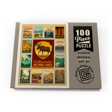 National Parks Collector Series  - Edition 4, Vintage Poster 100 Puzzle Schachtel Ansicht3