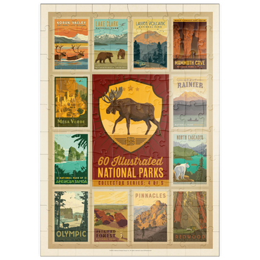 puzzleplate National Parks Collector Series  - Edition 4, Vintage Poster 100 Puzzle