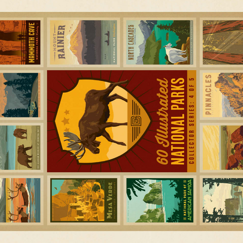 National Parks Collector Series  - Edition 4, Vintage Poster 100 Puzzle 3D Modell