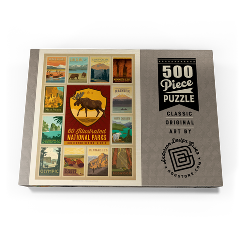 National Parks Collector Series  - Edition 4, Vintage Poster 500 Puzzle Schachtel Ansicht3