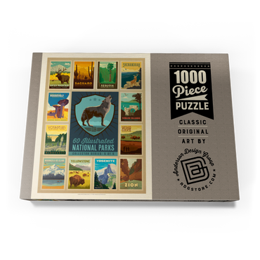 National Parks Collector Series  - Edition 5, Vintage Poster 1000 Puzzle Schachtel Ansicht3