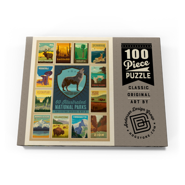 National Parks Collector Series  - Edition 5, Vintage Poster 100 Puzzle Schachtel Ansicht3