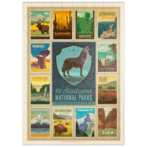 puzzleplate National Parks Collector Series  - Edition 5, Vintage Poster 100 Puzzle