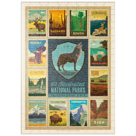Darstellung des Puzzle Motivs National Parks Collector Series  - Edition 5, Vintage Poster - Puzzleteile: 200