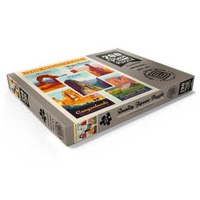Darstellung des Puzzle Motivs The Mighty Five: Utah National Parks, Vintage Poster - Puzzleteile: 200