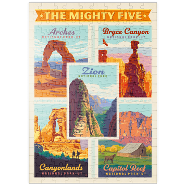 puzzleplate The Mighty Five: Utah National Parks, Vintage Poster 200 Puzzle
